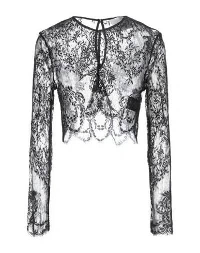 Erika Cavallini Woman Top Black Size 8 Polyamide