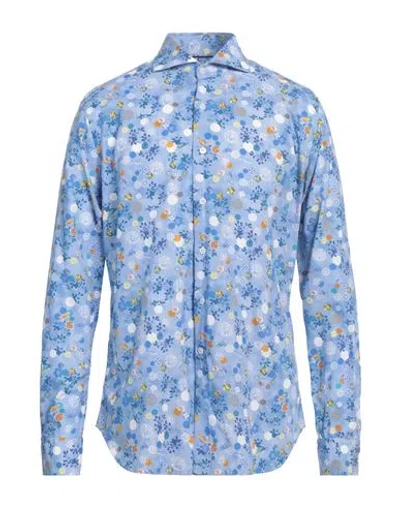 Orian Man Shirt Azure Size 16 ½ Cotton