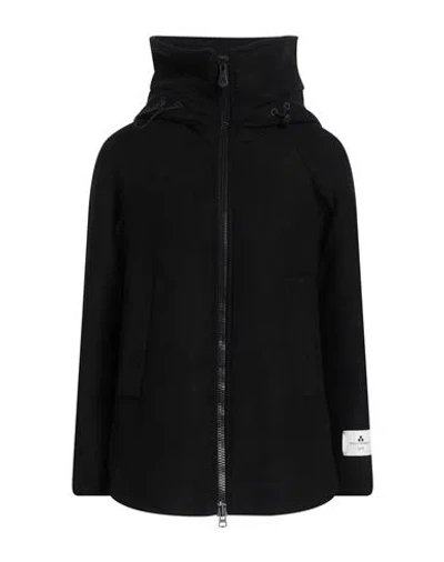 Peuterey Wool Woman Coat Black Size 14 Wool, Polyester, Polyurethane, Viscose, Polyamide