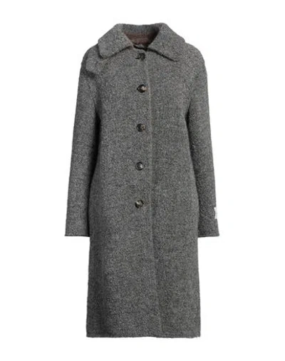Peuterey Wool Woman Coat Grey Size 8 Mohair Wool, Alpaca Wool, Virgin Wool, Polyamide
