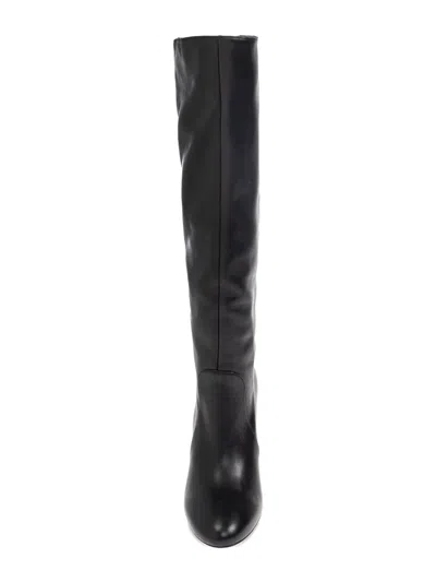 Stuart Weitzman Babette Leather Tube Boot In Black
