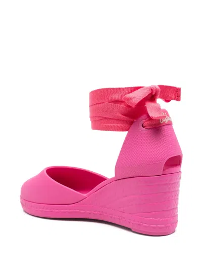 Castaã±er 70mm Careen Wedge Espadrilles In Pink