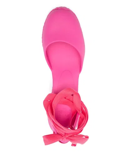 Castaã±er 70mm Careen Wedge Espadrilles In Pink