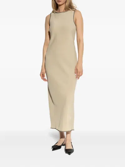 Samsoe & Samsoe Contrast-stitching Maxi Dress