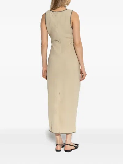 Samsoe & Samsoe Contrast-stitching Maxi Dress