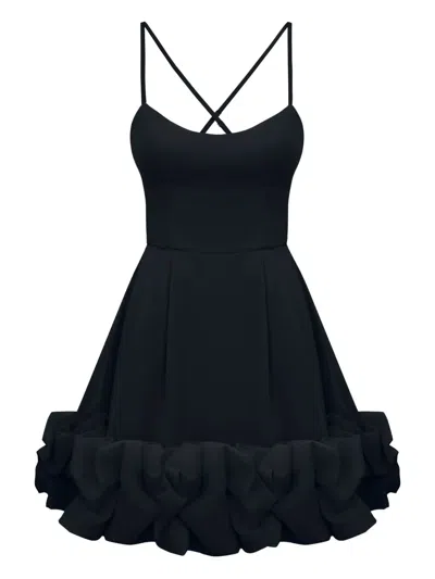 露背紧胸衣式迷你连衣裙