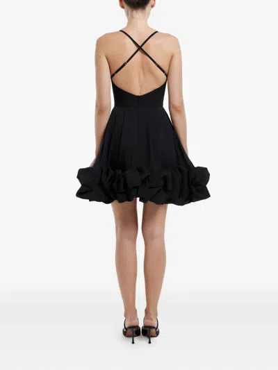 露背紧胸衣式迷你连衣裙