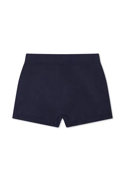 Moschino Blue Swimsuit For Babt Boy With Teddy Bear And White Logo