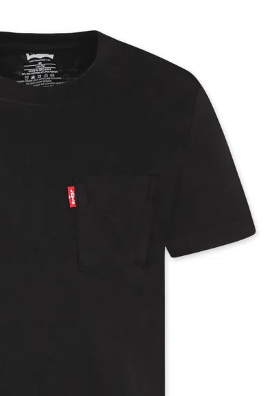 Levi's Black T-shirt For Boy In Black
