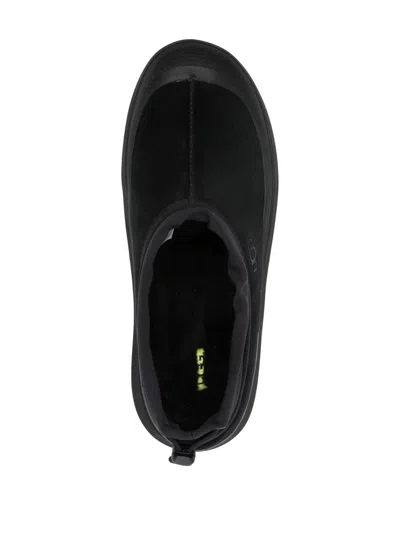 Ugg Black Suede And Rubber Tasman Weather Hybrid Slip-ons In Black