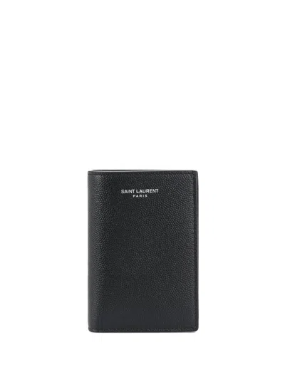 Saint Laurent Logo Stamped Leather Bi-fold Cardholder