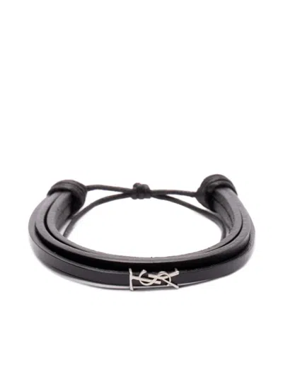 Saint Laurent Cassandre Multi-strand Leather Bracelet Accessories