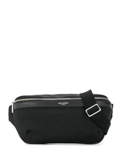 Saint Laurent Black Canvas Classic Belt Bag