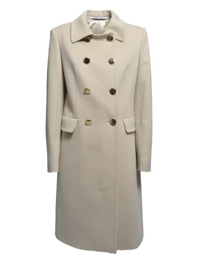 Tagliatore Sand Wool And Cashmere Hennie Coat