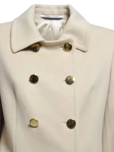 Tagliatore Sand Wool And Cashmere Hennie Coat