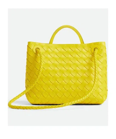Bottega Veneta Womens Sulfur-muse B-sulfur Andiamo Small Leather Top-handle Bag In Yellow