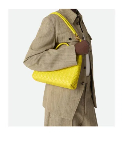 Bottega Veneta Womens Sulfur-muse B-sulfur Andiamo Small Leather Top-handle Bag In Yellow