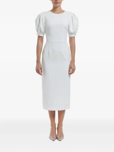 Post Meridiem Voluminous-sleeve Midi Dress