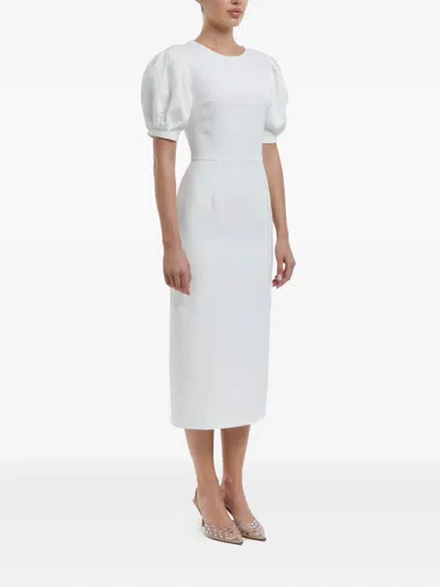 Post Meridiem Voluminous-sleeve Midi Dress