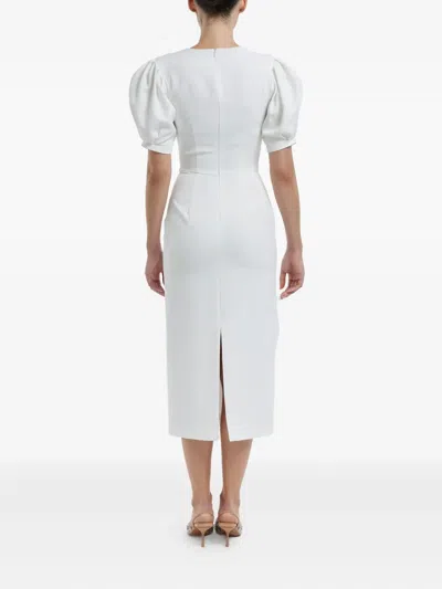 Post Meridiem Voluminous-sleeve Midi Dress