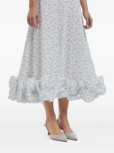 Post Meridiem Floral-print Flounce Buster Midi Dress