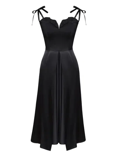 FLOWY SLIT 中长连衣裙