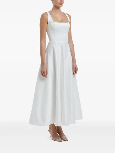 Post Meridiem Decorated-bodice Midi Dress