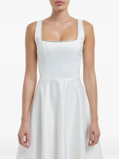 Post Meridiem Decorated-bodice Midi Dress