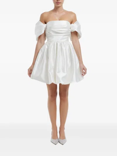 Post Meridiem Draped-bodice Duffy-skirt Mini Dress