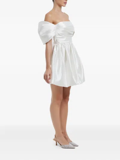 Post Meridiem Draped-bodice Duffy-skirt Mini Dress