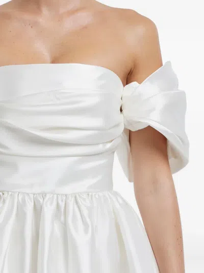 Post Meridiem Draped-bodice Duffy-skirt Mini Dress