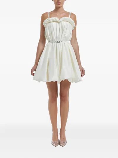Post Meridiem Draped Thin-strap Mini Dress