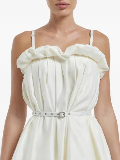 Post Meridiem Draped Thin-strap Mini Dress