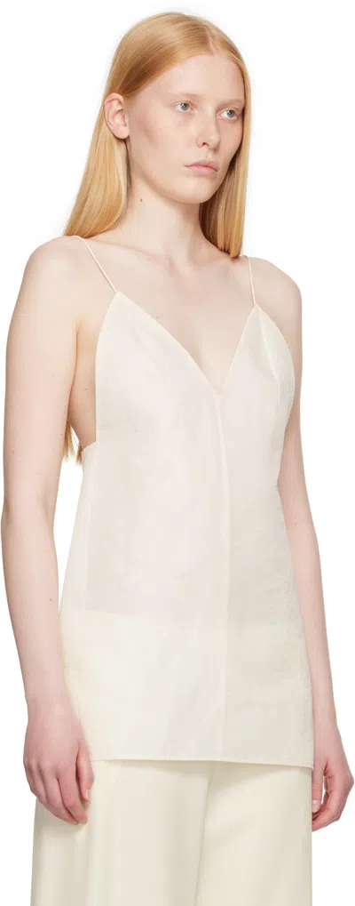 Khaite Talsie Silk Blend Camisole Top In White