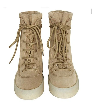 Shop Yeezy Season 2 Crepe Sole Boots In Taupe