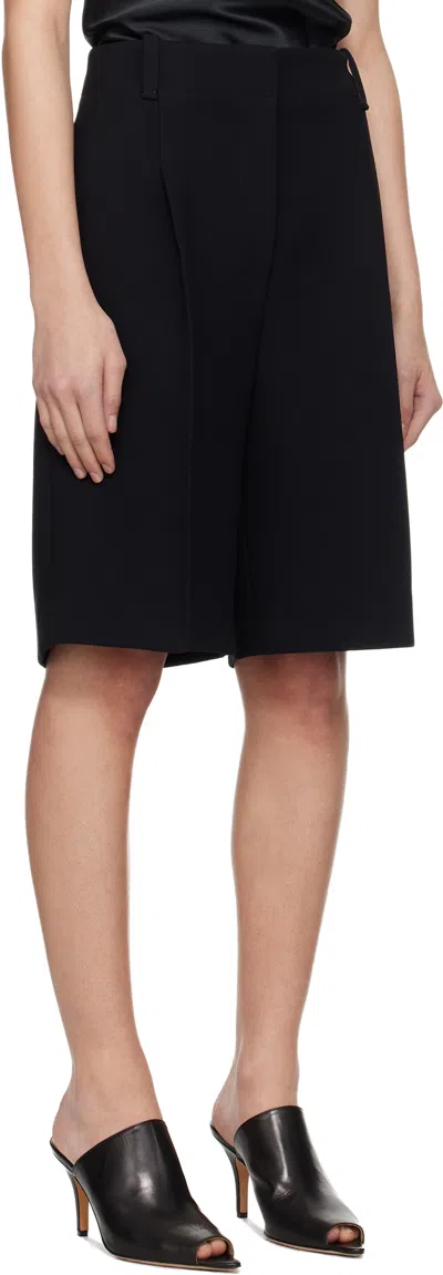 Khaite Laden Low-rise Suiting Shorts In Black