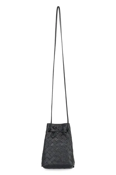 Bottega Veneta Leather Smartphone Case In Black