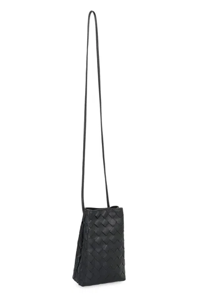 Bottega Veneta Leather Smartphone Case In Black