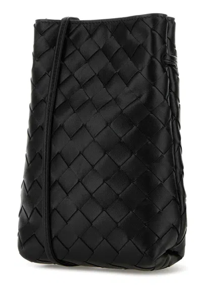 Bottega Veneta Leather Smartphone Case In Black