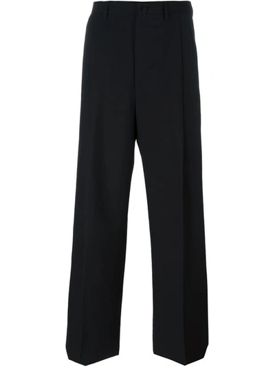 Lanvin Tailored Wide Leg Trousers In Black
