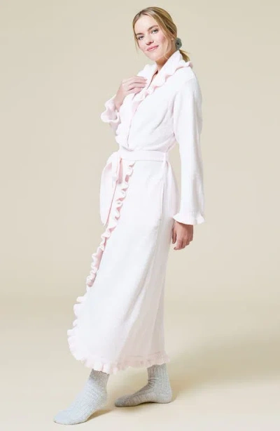 Softies Ruffle Chenille Robe In Pink