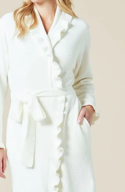 Softies Ruffle Chenille Robe In White