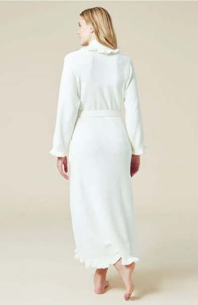Softies Ruffle Chenille Robe In White