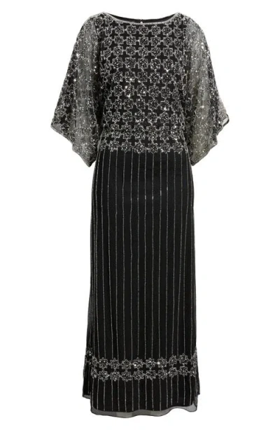 Pisarro Nights Beaded Mesh Gown