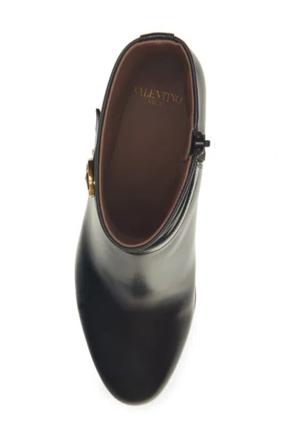 Valentino Garavani Valentino Rockstud 75 Leather Boot In Animal Print