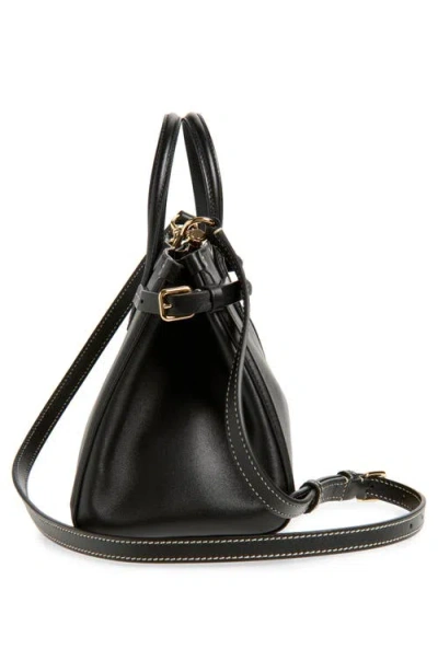 Valentino Borsa Tote In Pelle Nera Con Manici E Tracolla