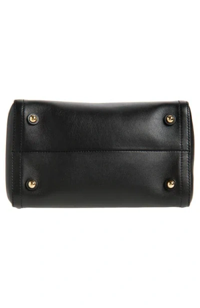 Valentino Borsa Tote In Pelle Nera Con Manici E Tracolla