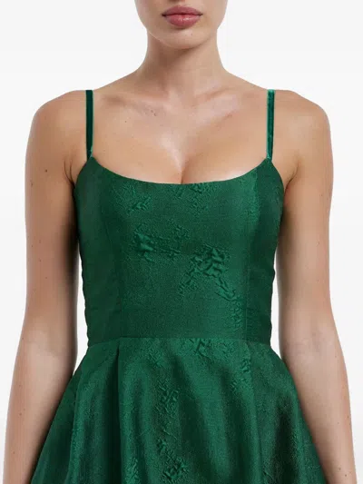 Post Meridiem Jacquard Corset-bustier Midi Dress