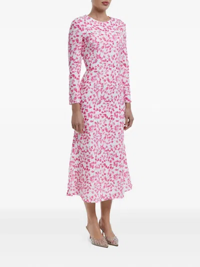 Post Meridiem Floral-print Long-sleeve Midi Dress