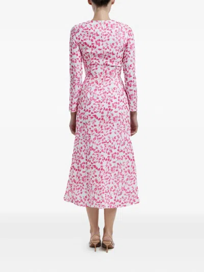Post Meridiem Floral-print Long-sleeve Midi Dress